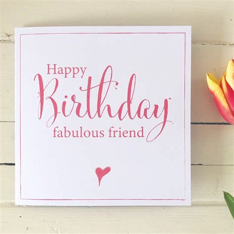 Happy Birthday fabulous friend Birthday card | Etsy