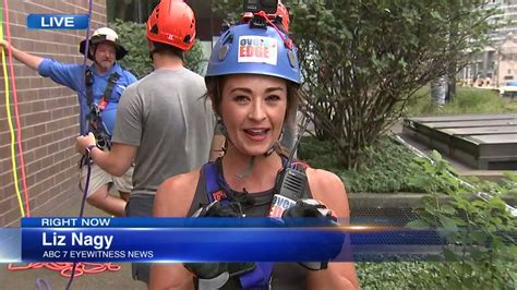 ABC7's Liz Nagy rappels down hotel for Make-A-Wish - YouTube