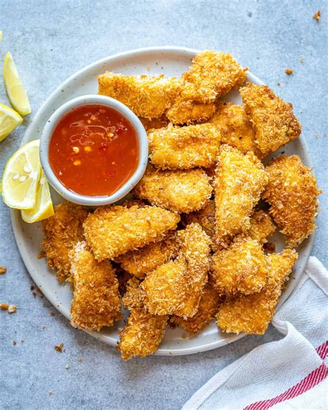 Crispy Air Fryer Chicken Nuggets | Healthy Fitness Meals