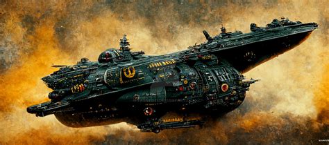 Warhammer-40k imperial navy spaceship by taggedzi on DeviantArt