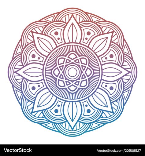 Colorful flower mandala arabic indian asian Vector Image