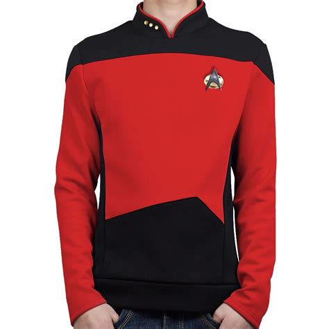 Star Tng The Next Generation Treks Red Shirt Uniform Cosplay Costume ...