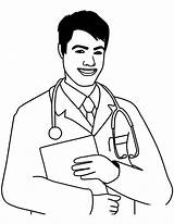 Male Doctor coloring page  ColouringPages sketch template