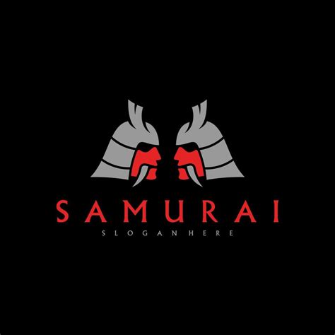 Samurai head logo design vector. Samurai warrior logo template 12344476 ...