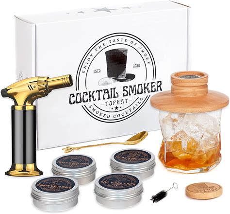 Buy Smoke Top Cocktail Smoker Kit with Torch, 4 Delicious Wood Chips ...