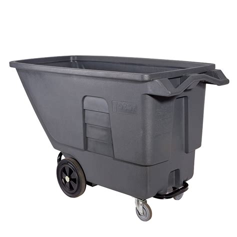 Shop Toter 151.48-Gallon Textured Industrial Gray Plastic Wheeled Trash Can at Lowes.com