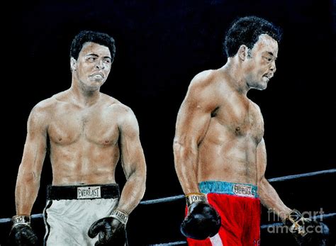 Muhammad Ali vs George Foreman Drawing by Jim Fitzpatrick - Fine Art America