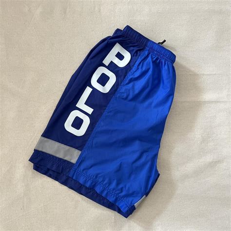 Vintage Ralph Lauren Polo Sport Shorts (Blue) SIZE... - Depop