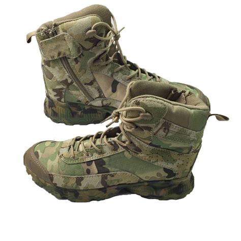 Military Tactical Men Boots Camo Combat Outdoor Army Hunting Hiking Camouflage Boots Leather ...