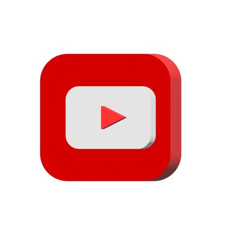 Youtube transparent logo. 3d youtube logo 45763135 PNG