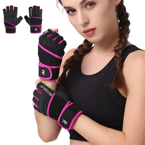 Aliexpress.com : Buy Gym Gloves Women Non slip Silicone Weightlifting Gloves with Wrist Wraps ...