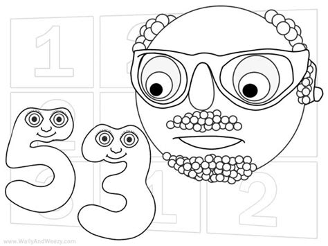 Numberjacks Colouring Pages | Color by Number Printable