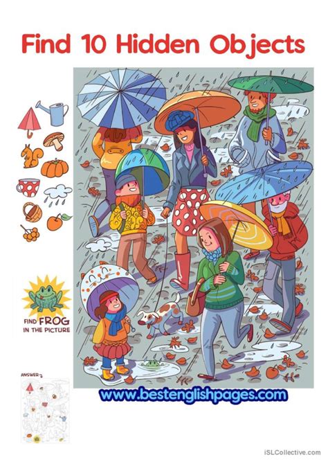 Winter & Cold Hidden Objects: English ESL worksheets pdf & doc