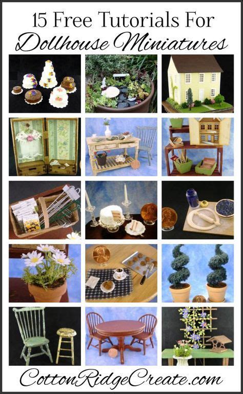 15 Dollhouse Miniatures Tutorials | Doll house crafts, Dollhouse ...