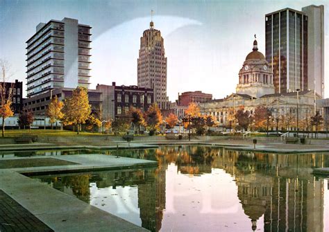 A view of downtown Fort Wayne, Indiana as seen from Friemann Square. | Vacation trips, Travel ...