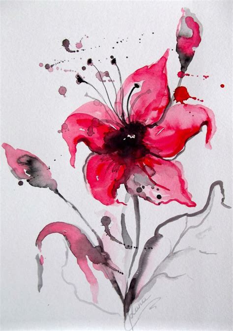 20 Easy Abstract Painting Ideas | Watercolor flowers paintings ...