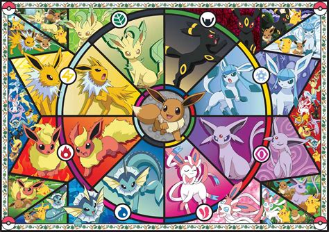 Pokemon - Eevee's Stained Glass, 500 Pieces, Buffalo Games | Serious ...