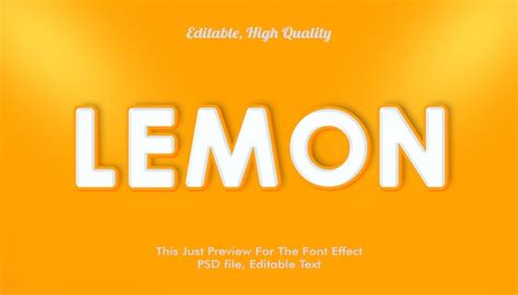 Premium PSD | Lemon font effect