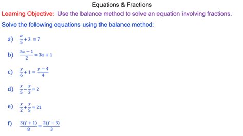 Equations with Fractions - Mr-Mathematics.com