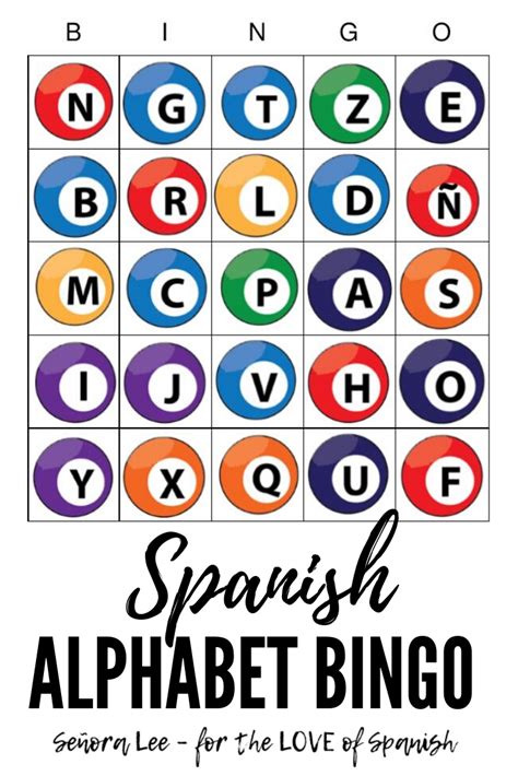 Spanish Alphabet Pronunciation Printable Bingo Game - Beginning Spanish ...