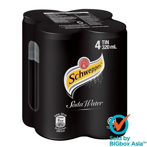 [BUNDLE 4] Schweppes Soda Water Can 320ml x 4