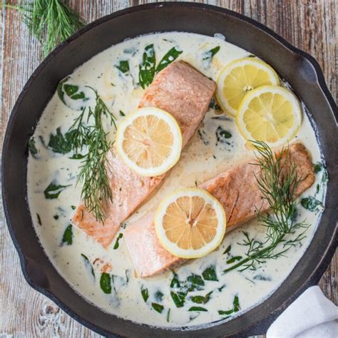 Salmon in White Wine Sauce - Bake It With Love