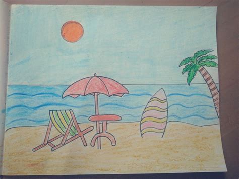 Beautiful summer season drawing 🌴🙂 | Summer season drawing, Beautiful summer, Summer season