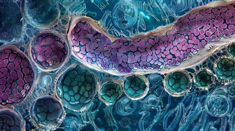 Ultrathin section of desmosomes in a plant cell highlighting their function in plant tissue ...