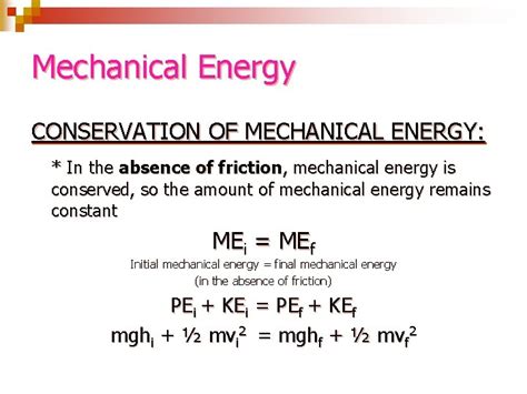 Equation For Law Of Conservation Mechanical Energy - Tessshebaylo