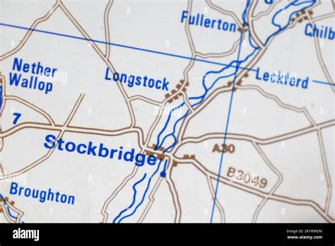 Stockbridge village in Hampshire, United Kingdom atlas map town name ...