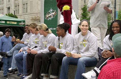 Seattle Storm players at Westlake Center, 2002 | Item 130170… | Flickr