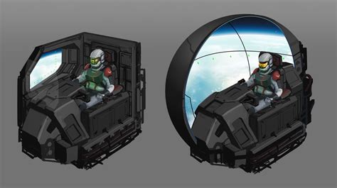 Mech Cockpit Concepts by Kenneth SofiaSeriously how tf do Gundam Cockpit monitors work? The ...