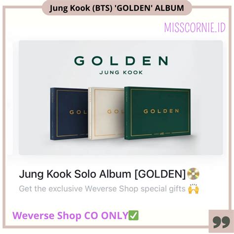 Jual [PO] Album JK Golden Jungkook Solo Album OFFICIAL | Shopee Indonesia