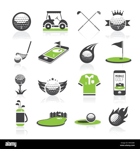 Golf icon set Stock Vector Image & Art - Alamy