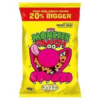 Mega monster munch roast beef flavour baked corn snack 48g x case of 30 – Artofit