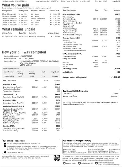 Understanding Your Bill | Meralco