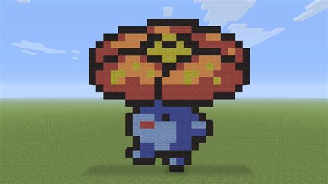 Minecraft Pixel Art - Vileplume Pokémon #045 - YouTube