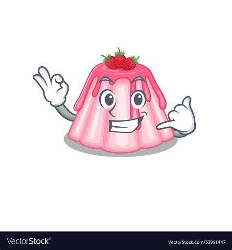 Call me funny strawberry jelly cartoon character Vector Image