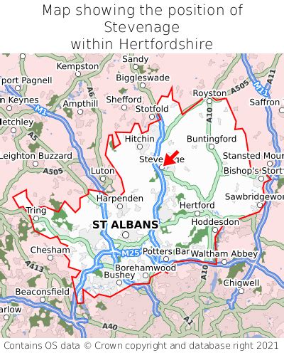 Where is Stevenage? Stevenage on a map