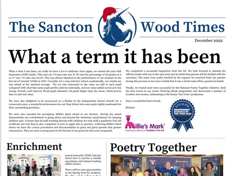 Sancton Wood Times | Independent School Cambridgeshire | Sancton Wood School