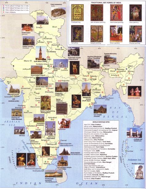 India Heritage Map - World Heritage Sites Map India