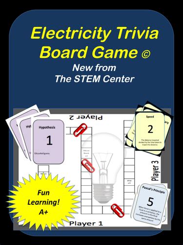 Electricity Trivia Board Game | Teaching Resources