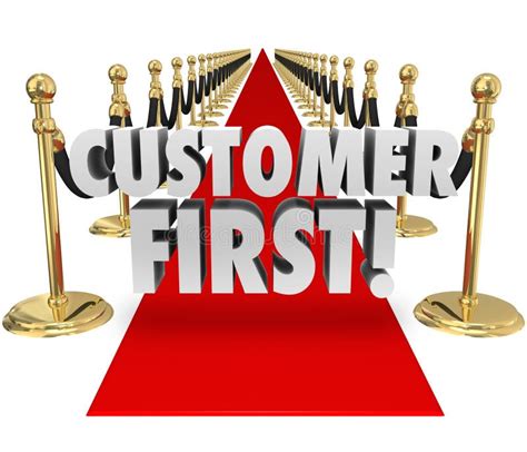 Customer First Words Red Carpet Top Priority Client Service Stock ...