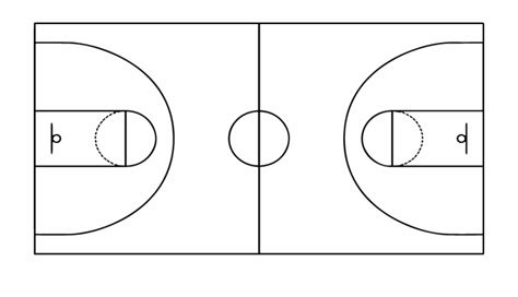 269 945 Basketball Court Line Drawing - Clip Art Library