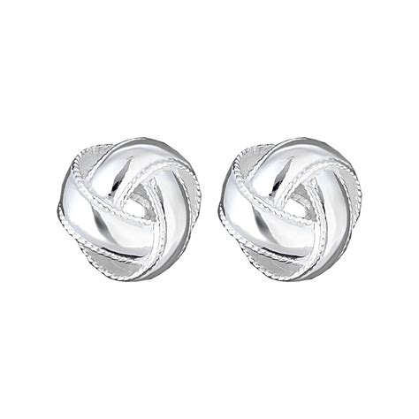 Simply Silver Sterling Silver 925 Silver Knot Stud Earring - Jewellery from Jon Richard UK