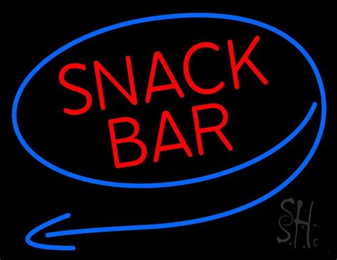 Round Red Snack Bar LED Neon Sign - Bar Neon Signs - Everything Neon