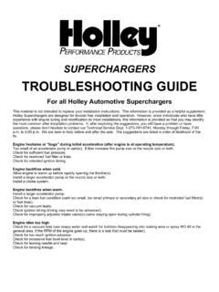 TROUBLESHOOTING GUIDE - Holley / troubleshooting-guide-holley.pdf / PDF4PRO