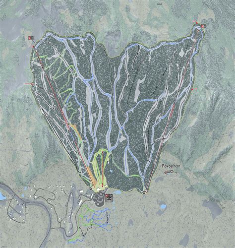 Powderhorn Ski Resort Map Digital Art by Powder Addicts - Fine Art America