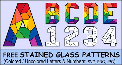 Stained Glass Lettering Patterns (Free Printable Alphabet Font) – DIY ...