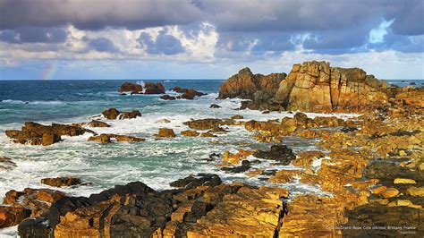 Free download | HD wallpaper: Cote de Granit Rose, Cote dArmor, Brittany, France, Beaches ...